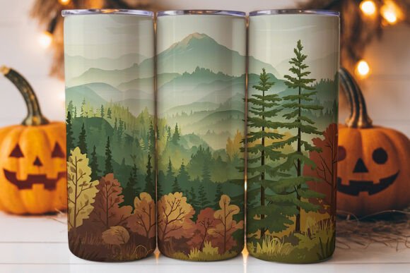 Autumn Mountain Forest 20oz Tumbler Wrap: A Versatile Graphic