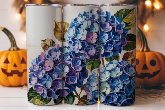Blue Hydrangea 20oz Tumbler Wrap: A Graphics Gem