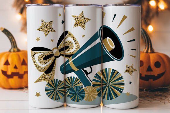 Cheerleader Megaphone 20oz Tumbler Wrap Graphics
