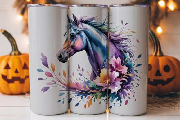 Dreamy Watercolor Horse Tumbler Design Review