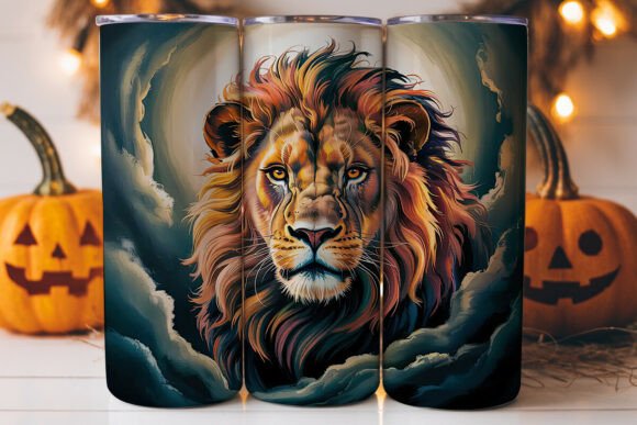 Fiery Lion 20oz Tumbler Wrap: A Bold Graphics Choice