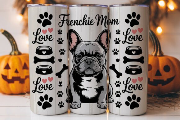 Frenchie Mom 20oz Tumbler Design: A Graphics Gem for Tumbler Wraps