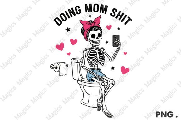 Funny Skeleton Mom Png: A Charming Addition to Halloween Graphics