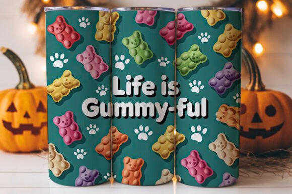 Gummy Bear Fun 20oz Tumbler Wrap: A Graphics Gem