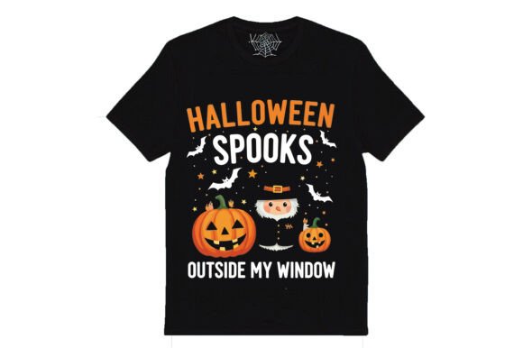 Halloween Spooks: A Charming T-Shirt Design for Brands