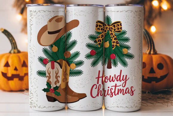 Howdy Christmas 20oz Tumbler Wrap: A Festive Graphic Asset