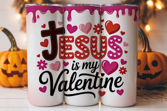 Jesus Valentine 20oz Tumbler Wrap Graphics
