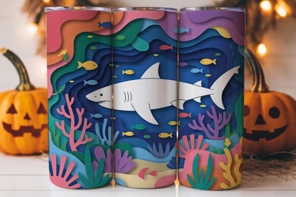 Magical Shark Reef 20oz Tumbler Wrap: A Graphics Gem