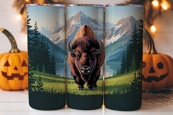 Majestic Bison 20oz Tumbler Wrap