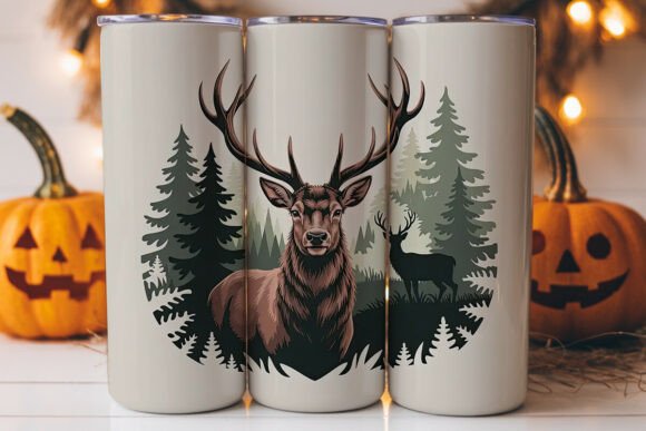 Majestic Stag 20oz Tumbler Wrap: A Versatile Graphic Asset