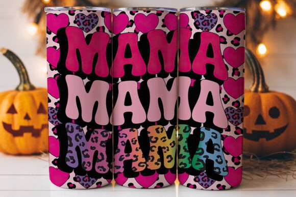 Mama Leopard 20oz Tumbler Wrap: A Bold Graphics Asset