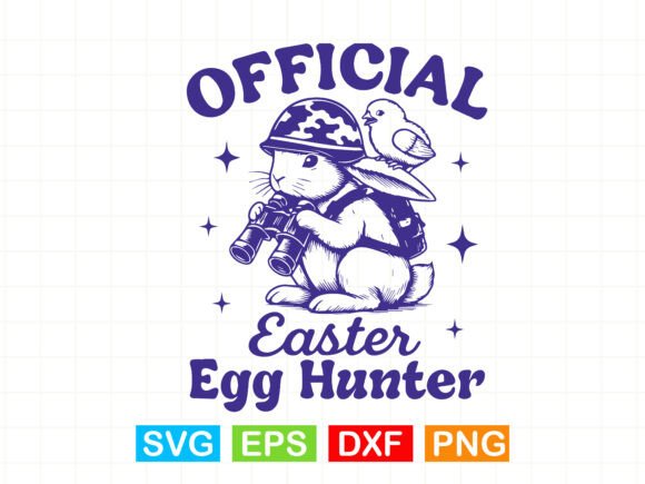Official Easter Egg Hunter Funny Rabbit Graphics