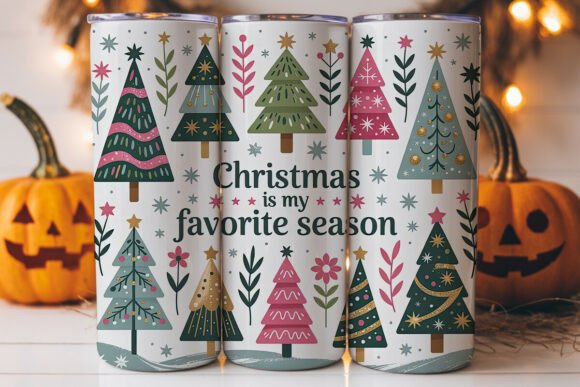 Pink Christmas Tumbler Wrap: A Versatile Graphics Asset