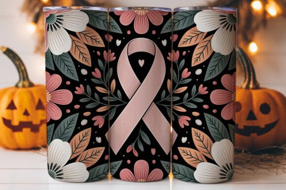 Pink Ribbon Awareness Tumbler Wrap Graphics
