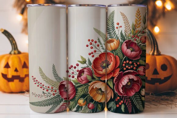 Red Poppy Floral Tumbler Wrap: A Graphics Gem