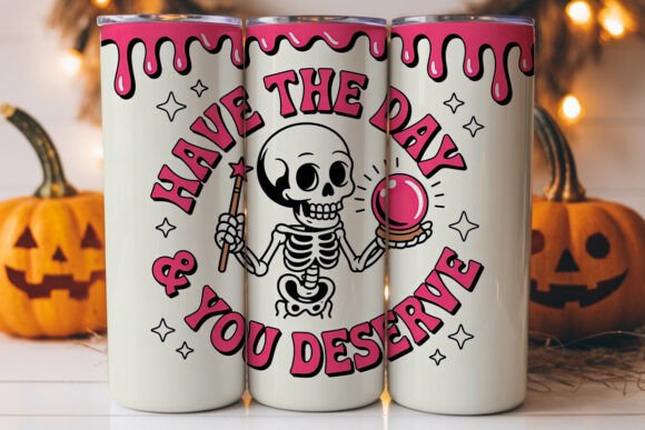 Spooky Cute Skeleton Tumbler Wrap: A Must-Have Graphics Asset