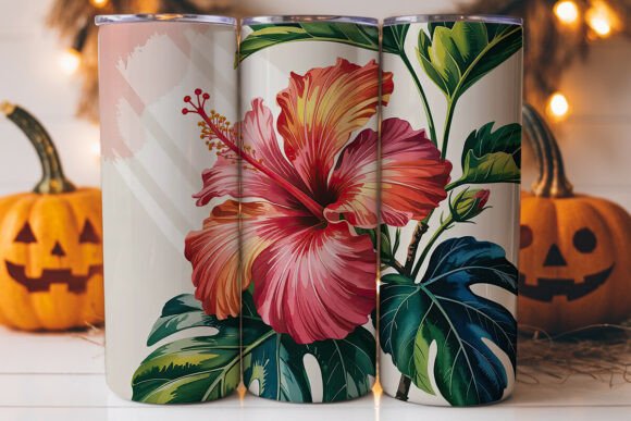 Tropical Hibiscus Tumbler Wrap: A Graphics Gem for Local Brands