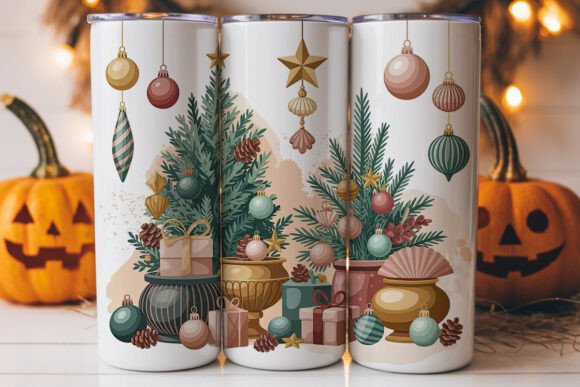 Vintage Christmas Tumbler Wrap: A Graphics Asset for Holiday Branding