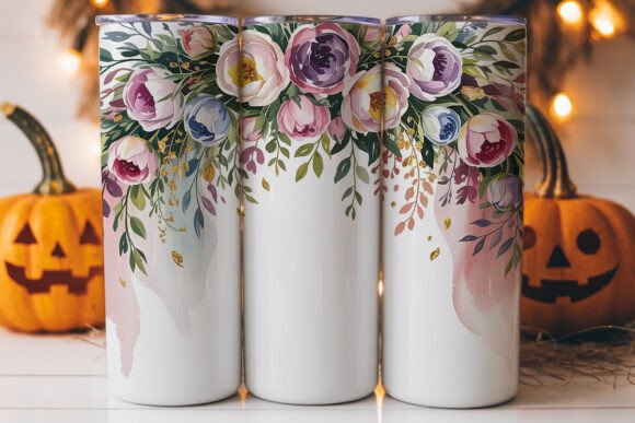 Watercolor Floral 20oz Tumbler Wrap: A Versatile Graphics Asset