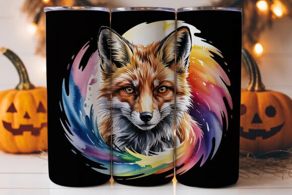 Watercolor Fox Design for 20oz Tumbler