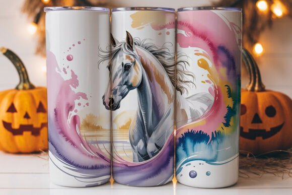 Watercolor Horse 20oz Tumbler Wrap: A Versatile Graphics Asset