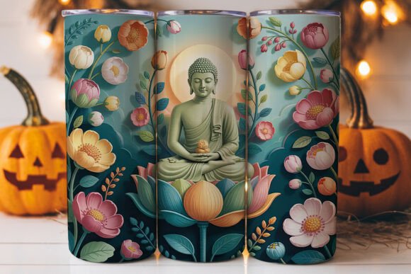 Zen Buddha 20oz Tumbler Wrap: A Graphics Asset for Tumbler Wraps